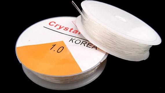 Cord, stretch, Clear Elastic, 10 yards, Size 1.0mm jewelry making supplies - detail image 3