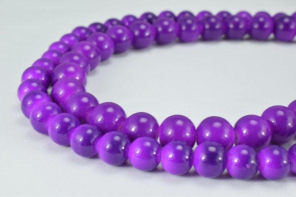 Dark Purple Glass Beads Round 8mm/10mm Shine Round Beads For Jewelry Making Item#789222045395 jewelry making supplies - de...