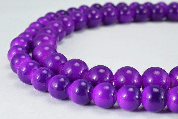 Dark Purple Glass Beads Round 8mm/10mm Shine Round Beads For Jewelry Making Item#789222045395 jewelry making supplies - de...