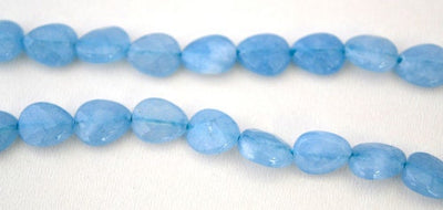 Tear Drop Periwinkle Blue Quartz Beads, 10x11mm, 1mm Hole Size natural stone,healing chakra stones gemstone birthstone for...