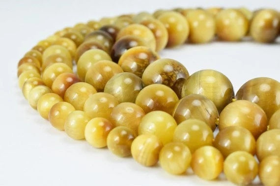 gold tiger eye gemstone round beads 6 mm 8 mm 10 mm 12 mm natural stones beads natural healing stone chakra stones for jew...