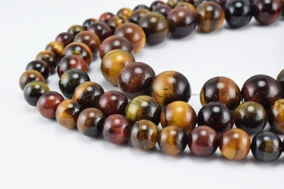 mixed color tiger eye gemstone round beads 6 mm natural stones beads natural healing stone chakra stones for jewelry makin...