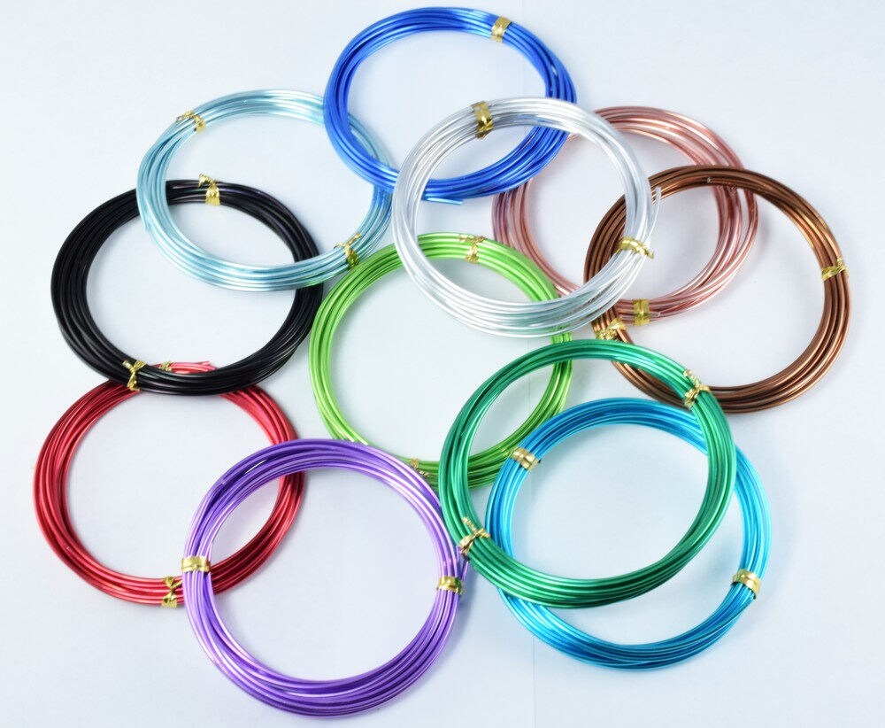 Metallic Aluminum Wire Size 1mm/1.5mm/2mm/2.5mm For Jewelry Making jewelry making supplies - detail image 4
