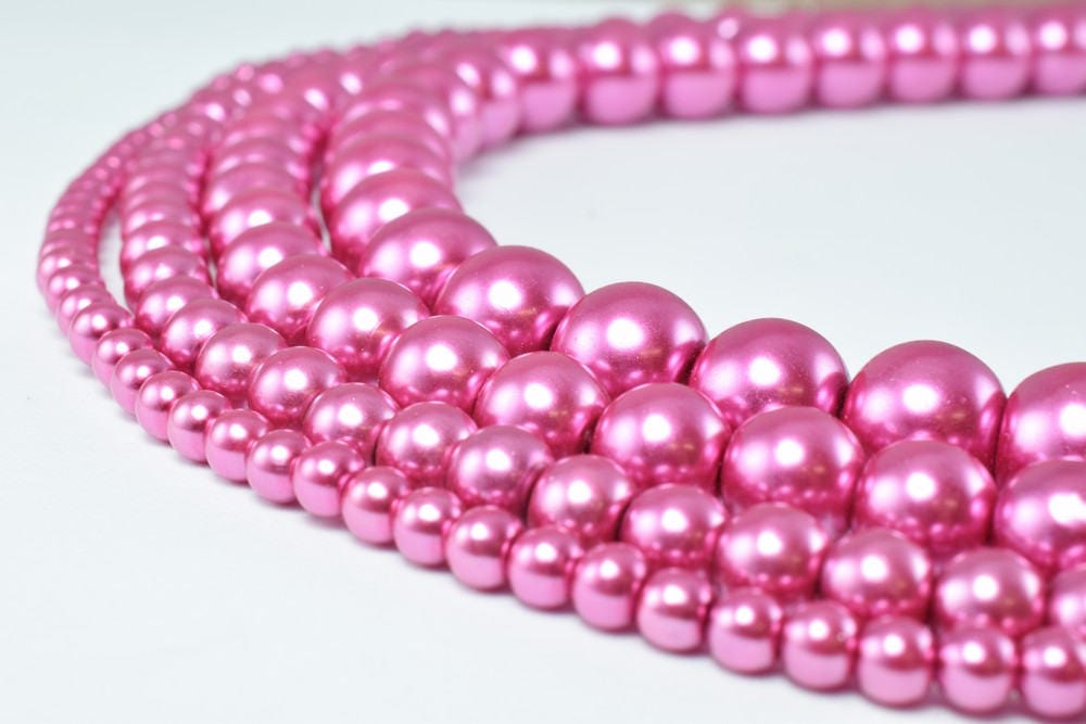 Glass Pearl Beads Round Size 4mm/6mm/8mm/10mm Shine Round Ball Beads for Jewelry Making Item#789222046309 jewelry making s...
