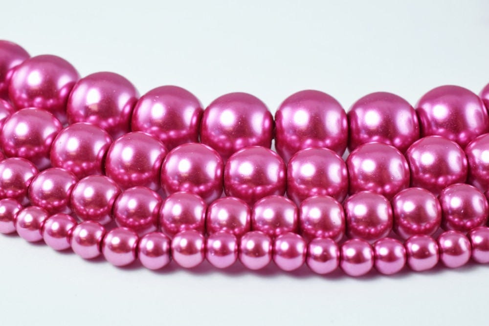 Glass Pearl Beads Round Size 4mm/6mm/8mm/10mm Shine Round Ball Beads for Jewelry Making Item#789222046309 jewelry making s...