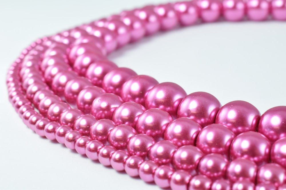 Glass Pearl Beads Round Size 4mm/6mm/8mm/10mm Shine Round Ball Beads for Jewelry Making Item#789222046309 jewelry making s...