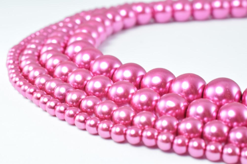 Glass Pearl Beads Round Size 4mm/6mm/8mm/10mm Shine Round Ball Beads for Jewelry Making Item#789222046309 jewelry making s...