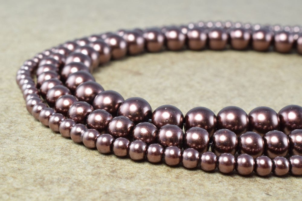 Glass Pearl Beads Round Size 4mm/6mm/8mm Shine Round Ball Beads for Jewelry Making Item#789222046354 jewelry making suppli...