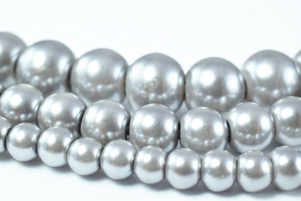 Glass Pearl Beads Round Size 4mm/6mm/8mm Shine Round Ball Beads for Jewelry Making Item#789222046330 jewelry making suppli...