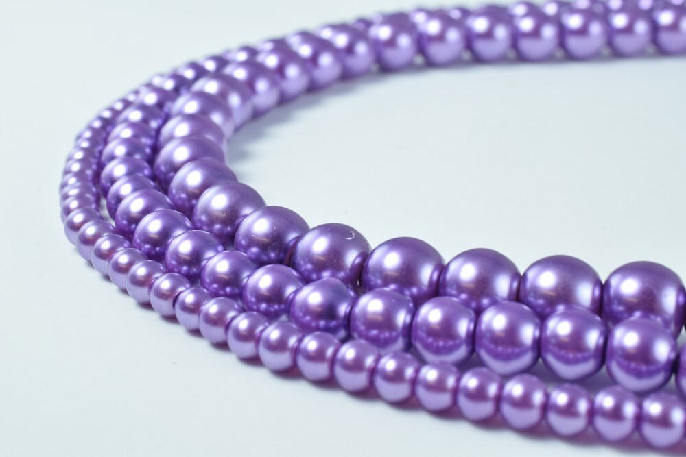 Glass Pearl Beads Round Purple Size 4mm/6mm/8mm Shine Round Ball Beads for Jewelry Making Item#789222046439 jewelry making...