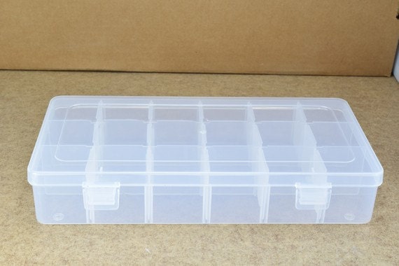 Plastic Storage organizer Container Box Case, 18Compartments for Beads/Charms/Beads Size 1.75"x4.5"x9" Inches 231x116x40mm...