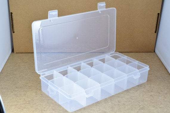 Plastic Storage organizer Container Box Case, 18Compartments for Beads/Charms/Beads Size 1.75"x4.5"x9" Inches 231x116x40mm...