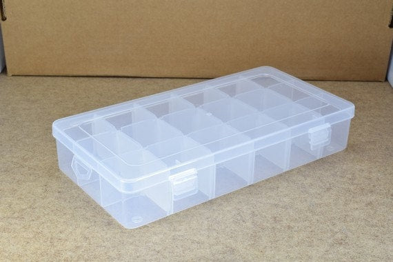 Plastic Storage organizer Container Box Case, 18Compartments for Beads/Charms/Beads Size 1.75"x4.5"x9" Inches 231x116x40mm...