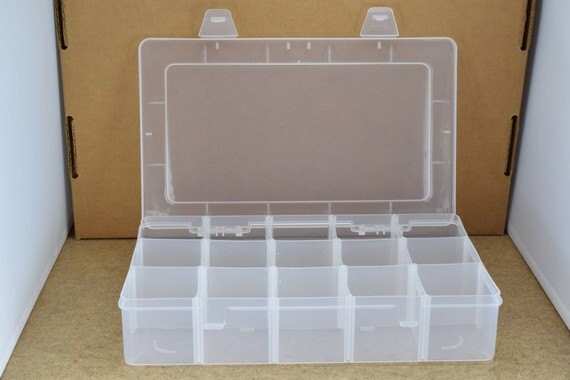 Plastic Storage organizer Container Box Case, 15 Compartments for Beads/Charms/Beads Size 10.75"x6.5"x2.25" Inches, 274x16...