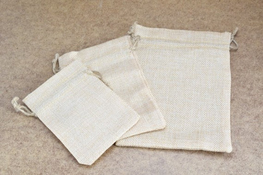 10 Drawstring Burlap Bags 3.25x4.5 in, 3.75x5.5 in, 7x5 inches. Packing Pouches Wedding Bracelet Pouch or any Gifts jewelr...