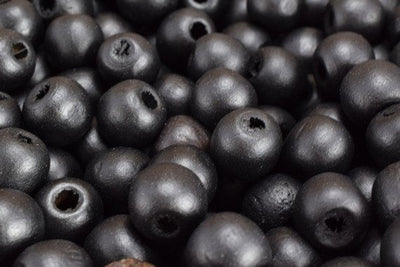 Matte Black Wood Round Beads Sizes 8mm,10mm,12mm For Jewelry Making jewelry making supplies