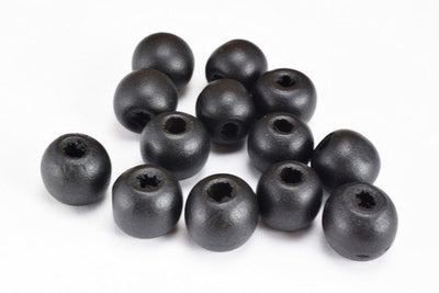 Matte Black Wood Round Beads Sizes 8mm,10mm,12mm For Jewelry Making jewelry making supplies - detail image 3
