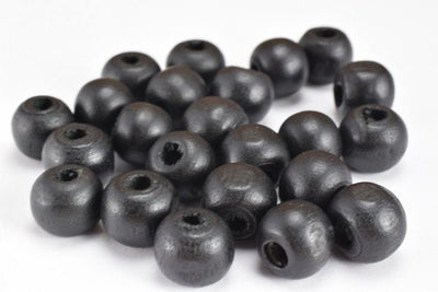 Matte Black Wood Round Beads Sizes 8mm,10mm,12mm For Jewelry Making jewelry making supplies - detail image 4
