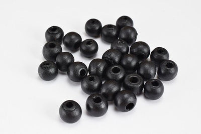Matte Black Wood Round Beads Sizes 8mm,10mm,12mm For Jewelry Making jewelry making supplies - detail image 5