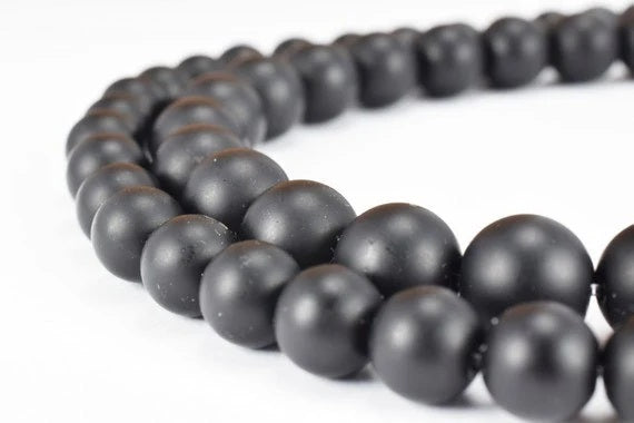 matte black onyx gemstone beads 4 mm 6 mm 8 mm 10 mm 12 mm stones natural healing stone chakra stones for jewelry making s...
