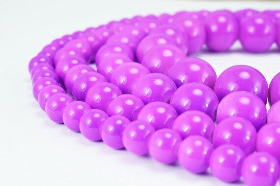 Purple Glass Beads Round: Shine Finish Assorted Sizes 6mm-12mm - Bohemian, Vintage Style, Jewelry Craft Supply