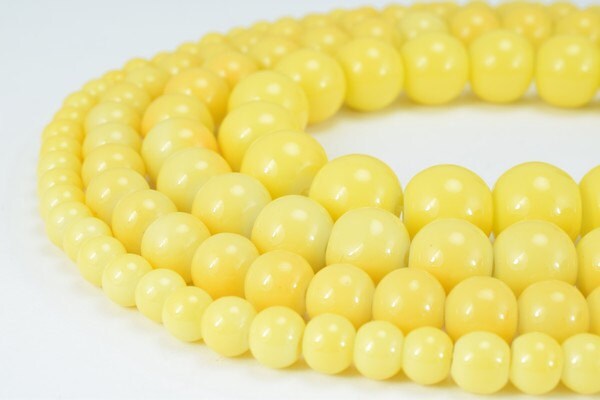 Yellow Glass Beads Round 6mm/8mm/10mm/12mm Shine Round Beads For Jewelry Making Item#789222045272 jewelry making supplies...