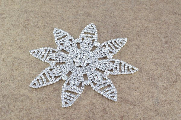 DIY Rhinestone Flower Bridal Aplique, Sash Applique, Swarovski Quality Shine for DIY Project Item#100001603306 jewelry mak...