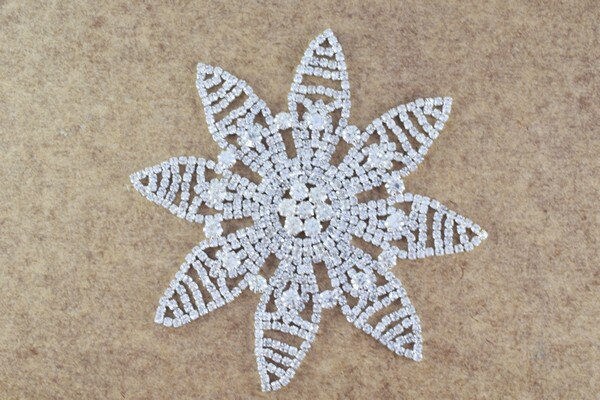 DIY Rhinestone Flower Bridal Aplique, Sash Applique, Swarovski Quality Shine for DIY Project Item#100001603306 jewelry mak...