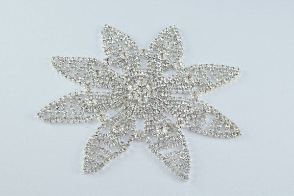 DIY Rhinestone Flower Bridal Aplique, Sash Applique, Swarovski Quality Shine for DIY Project Item#100001603306 jewelry mak...