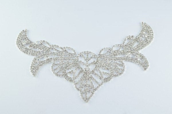 DIY Rhinestone Flower Bridal Aplique, Sash Applique, Swarovski Quality Shine for DIY Project Item#100001804055 jewelry mak...