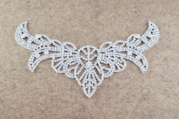 DIY Rhinestone Flower Bridal Aplique, Sash Applique, Swarovski Quality Shine for DIY Project Item#100001804055 jewelry mak...