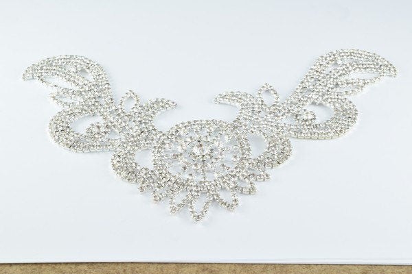 DIY Rhinestone Flower Bridal Aplique, Sash Applique, Swarovski Quality Shine for DIY Project Item#100001904557 jewelry mak...