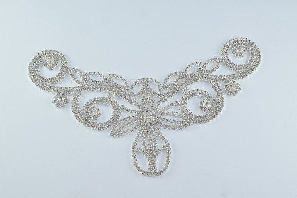 DIY Rhinestone Flower Bridal Aplique, Sash Applique, Swarovski Quality Shine for DIY Project Item#100002003884 jewelry mak...