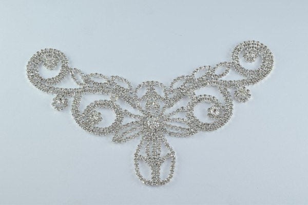 DIY Rhinestone Flower Bridal Aplique, Sash Applique, Swarovski Quality Shine for DIY Project Item#100002003884 jewelry mak...