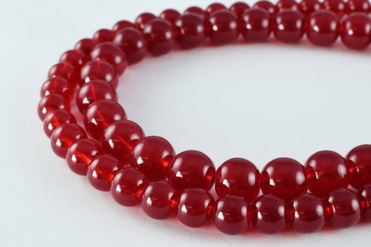 Milky Red Color Glass Beads Round 8mm/10mm Shine Round Beads For Jewelry Making Item #789222046163 jewelry making supplies...