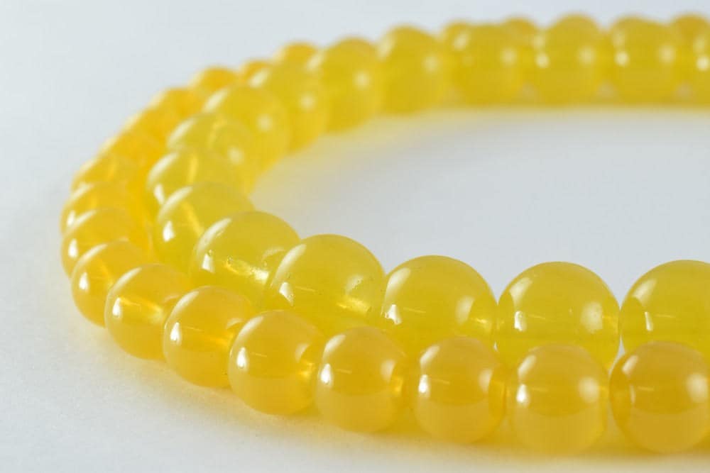 Milky Yellow Color Glass Beads Round: Matte Finish, Crackle Texture - 8mm & 10mm Sizes, Bohemian Style, Jewelry Supplies
