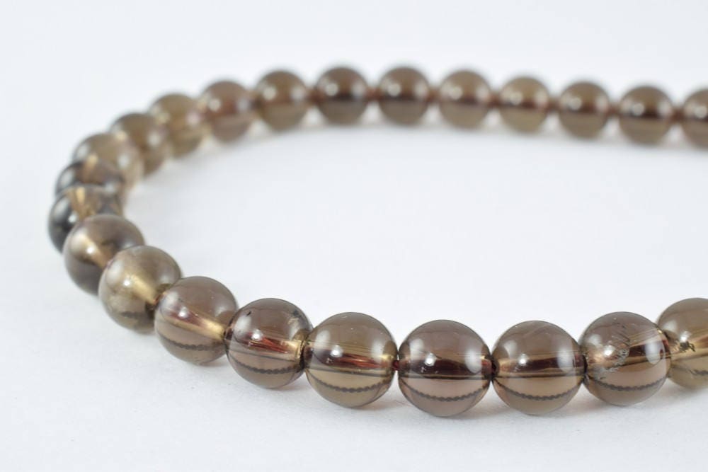 Light Smoky Quartz Gemstone Round Beads 6mm/10mm/13mm natural stone ,healing stone, chakra stones for Jewelry Making. #019...