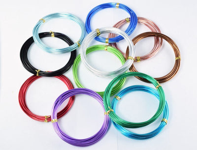 Metallic Aluminum Wire Size 1mm/1.5mm/2mm/2.5mm For Jewelry Making jewelry making supplies