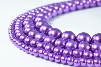 Glass Pearl Beads Purple Size 4mm/6mm/8mm/10mm Shine Round Ball Beads for Jewelry Making Item#789222046408 jewelry making...