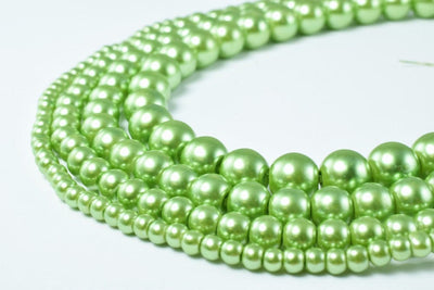 Glass Pearl Beads Light Green Size 4mm/6mm/8mm/10mm Shine Round Ball Beads for Jewelry Making Item#789222046446 jewelry ma...