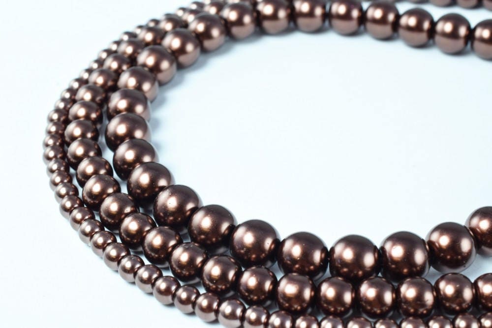 Glass Pearl Beads Round Size 4mm/6mm/8mm Shine Round Ball Beads for Jewelry Making Item#789222046354 jewelry making suppli...