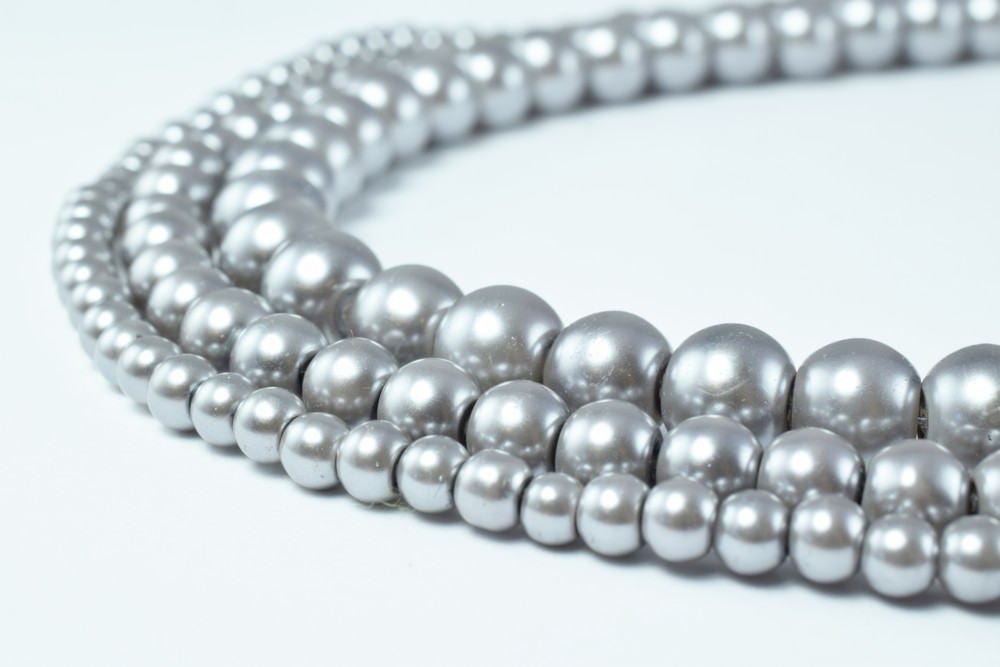 Glass Pearl Beads Round Size 4mm/6mm/8mm Shine Round Ball Beads for Jewelry Making Item#789222046330 jewelry making suppli...