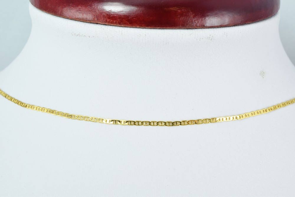 as Gold Filled* Anchor Chain 18KT as Gold Filled* 3 Size 17.5", 19.5" and 22.5" Inches Long 1.5mm Width 0.3mm Thickness It...