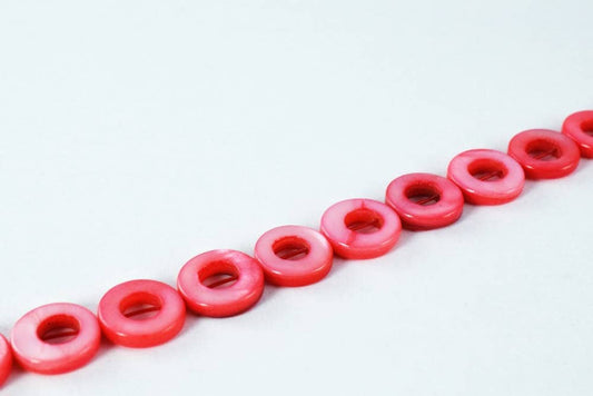 11mm Round Circle Coral  16.5" Strand Shell Bead, Shell Beads,Shell Jewelry,Beading Supplies,Wholesale Beads, Beads,Beach...