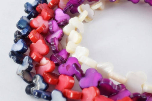 12mm Natural Shell Butterfly Shape Beads 15" Strand Shell Bead,Butterfly Shell Beads,Beading Supplies,Wholesale Beads, Bea...