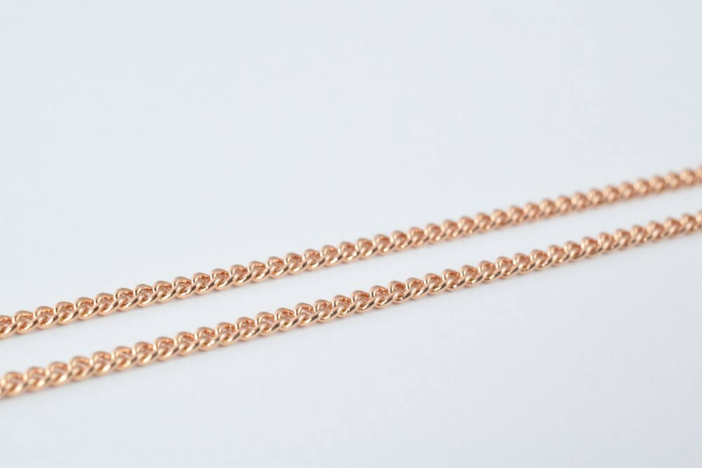 18" Inch 18K Rose gold filled EP Chain   CG59 jewelry making supplies - detail image 4