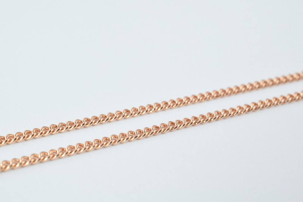 18K Rose as Gold Filled* Chain 18" Inch CG59 jewelry making supplies - detail image 4