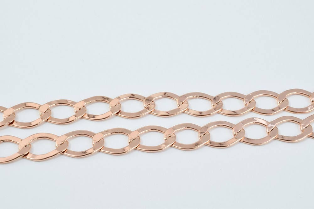 18K Rose as Gold Filled* Chain 19.5" Inch CG91 jewelry making supplies - detail image 2