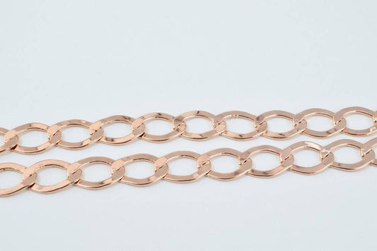 18K Rose as Gold Filled* Chain 19.5" Inch CG91 jewelry making supplies - detail image 2