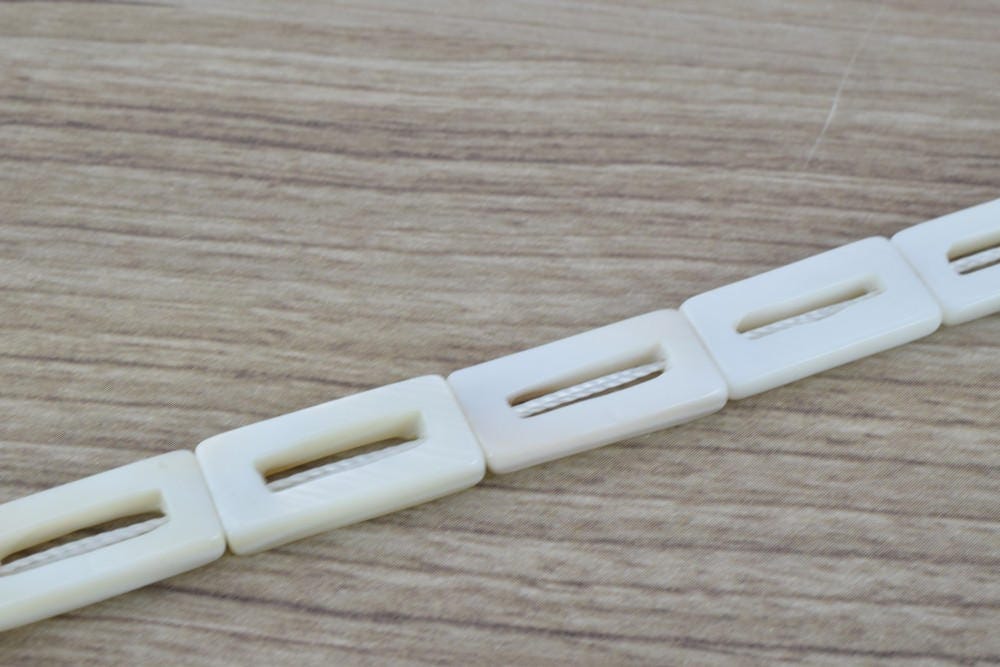 12mm Natural Shell Rectangle Beads 16" Strand Shell Bead,Beading Supplies,Wholesale Beads, Beads,Beach Shell,Strand Beach...